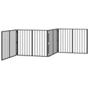 vidaXL Kutya Kapu 4 pcs Fekete 100 x 80 cm Horganyzott acél