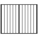 vidaXL Kutya Kapu 4 pcs Fekete 100 x 80 cm Horganyzott acél