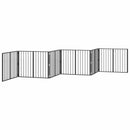 vidaXL Kutya Kapu 6 pcs Fekete 100 x 80 cm Horganyzott acél