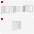 vidaXL Kutya Kapu 6 pcs Fekete 100 x 80 cm Horganyzott acél