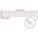 vidaXL Kutya Kapu 6 pcs Fekete 100 x 80 cm Horganyzott acél