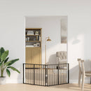 vidaXL Kutya Kapu 2 pcs Fekete 100 x 60 cm Horganyzott acél