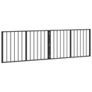 vidaXL Kutya Kapu 2 pcs Fekete 100 x 60 cm Horganyzott acél