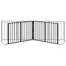 vidaXL Kutya Kapu 2 pcs Fekete 100 x 60 cm Horganyzott acél