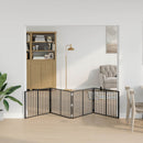 vidaXL Kutya Kapu 4 pcs Fekete 100 x 60 cm Horganyzott acél
