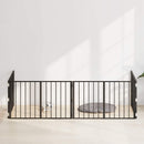 vidaXL Kutya Kapu 4 pcs Fekete 100 x 60 cm Horganyzott acél
