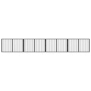 vidaXL Kutya Kapu 4 pcs Fekete 100 x 60 cm Horganyzott acél