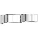 vidaXL Kutya Kapu 4 pcs Fekete 100 x 60 cm Horganyzott acél
