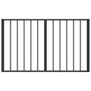 vidaXL Kutya Kapu 4 pcs Fekete 100 x 60 cm Horganyzott acél