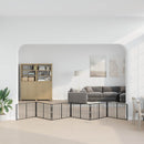 vidaXL Kutya Kapu 6 pcs Fekete 100 x 60 cm Horganyzott acél