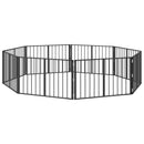 vidaXL Kutya Kapu 8 pcs Fekete 100 x 60 cm Horganyzott acél