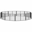 vidaXL Kutya Kapu 10 pcs Fekete 100 x 60 cm Horganyzott acél