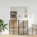 vidaXL Kutya Kapu 2 pcs Fekete 80 x 100 cm Horganyzott acél