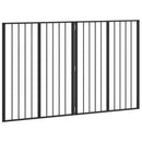 vidaXL Kutya Kapu 2 pcs Fekete 80 x 100 cm Horganyzott acél