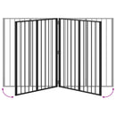 vidaXL Kutya Kapu 2 pcs Fekete 80 x 100 cm Horganyzott acél