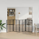 vidaXL Kutya Kapu 4 pcs Fekete 80 x 100 cm Horganyzott acél