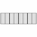 vidaXL Kutya Kapu 4 pcs Fekete 80 x 100 cm Horganyzott acél