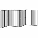 vidaXL Kutya Kapu 4 pcs Fekete 80 x 100 cm Horganyzott acél
