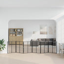 vidaXL Kutya Kapu 6 pcs Fekete 80 x 100 cm Horganyzott acél