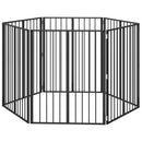 vidaXL Kutya Kapu 6 pcs Fekete 80 x 100 cm Horganyzott acél