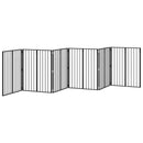 vidaXL Kutya Kapu 6 pcs Fekete 80 x 100 cm Horganyzott acél