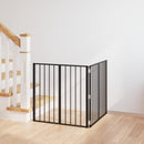 vidaXL Kutya Kapu 2 pcs Fekete 80 x 80 cm Horganyzott acél