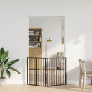vidaXL Kutya Kapu 2 pcs Fekete 80 x 80 cm Horganyzott acél