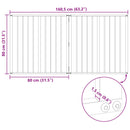 vidaXL Kutya Kapu 2 pcs Fekete 80 x 80 cm Horganyzott acél