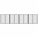 vidaXL Kutya Kapu 4 pcs Fekete 80 x 80 cm Horganyzott acél