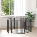 vidaXL Kutya Kapu 6 pcs Fekete 80 x 80 cm Horganyzott acél