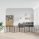 vidaXL Kutya Kapu 6 pcs Fekete 80 x 80 cm Horganyzott acél