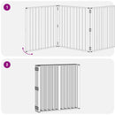 vidaXL Kutya Kapu 8 pcs Fekete 80 x 80 cm Horganyzott acél