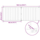vidaXL Kutya Kapu 2 pcs Fekete 80 x 60 cm Horganyzott acél