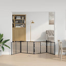 vidaXL Kutya Kapu 4 pcs Fekete 80 x 60 cm Horganyzott acél