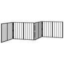 vidaXL Kutya Kapu 4 pcs Fekete 80 x 60 cm Horganyzott acél