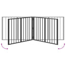 vidaXL Kutya Kapu 4 pcs Fekete 80 x 60 cm Horganyzott acél