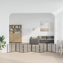 vidaXL Kutya Kapu 6 pcs Fekete 80 x 60 cm Horganyzott acél