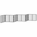 vidaXL Kutya Kapu 6 pcs Fekete 80 x 60 cm Horganyzott acél
