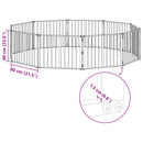vidaXL Kutya Kapu 10 pcs Fekete 80 x 60 cm Horganyzott acél