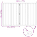 vidaXL Kutya Kapu 2 pcs Fekete 60 x 80 cm Horganyzott acél