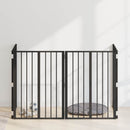 vidaXL Kutya Kapu 4 pcs Fekete 60 x 80 cm Horganyzott acél