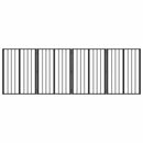 vidaXL Kutya Kapu 4 pcs Fekete 60 x 80 cm Horganyzott acél