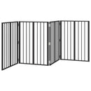 vidaXL Kutya Kapu 4 pcs Fekete 60 x 80 cm Horganyzott acél