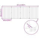 vidaXL Kutya Kapu 4 pcs Fekete 60 x 80 cm Horganyzott acél