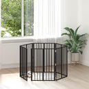 vidaXL Kutya Kapu 6 pcs Fekete 60 x 80 cm Horganyzott acél