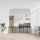 vidaXL Kutya Kapu 6 pcs Fekete 60 x 80 cm Horganyzott acél