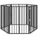 vidaXL Kutya Kapu 6 pcs Fekete 60 x 80 cm Horganyzott acél