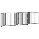 vidaXL Kutya Kapu 6 pcs Fekete 60 x 80 cm Horganyzott acél