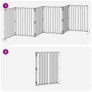 vidaXL Kutya Kapu 6 pcs Fekete 60 x 80 cm Horganyzott acél