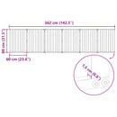 vidaXL Kutya Kapu 6 pcs Fekete 60 x 80 cm Horganyzott acél